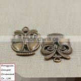 Wholesale Hollow Out Diy Jewelry Large Zinc Alloy Owl Pendant thumbnail-3