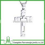Dual Silver Cross Pendant Necklace Men & Women Chic Pendant Fashion jewelry Wholesale