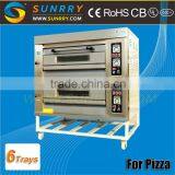 Guangzhou 2015 New Professional 2 Decks 6 Trays Commercial Electric Cake Baking Oven for Pizza Used thumbnail-1