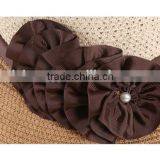 QXSH0029 Summer Flower Ribbon Beach Hat New Patchwork Straw Hat Fedora Bucket thumbnail-6