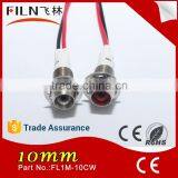 Fast Delivery 10mm Diameter Metal 12V Green Light Led 220v Signal Lamp With Wire thumbnail-1