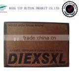 2014 Hot Sale Color Embossed Jeans Real Leather Patches