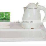 Hotel Plastic Kettle With Melamine Tray K80C A SET (WHITE)- HONEYSON thumbnail-1