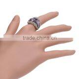 Twinkling 18k White Gold GP Purple Austrian Crystal Eyes Rings For Women thumbnail-3