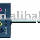 Scart Plug to 3 Scart Sockets With 3RCA Jack and S-video