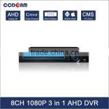 Hot selling P2P 8ch 1080P H.264 AHD DVR video surveillance for security
