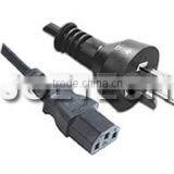 Argentina IRAM Power Cord 3 Non-Rewairable Conductor With IEC Connector C13