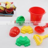 Summer funny beach sand molds kids toys 6 sets beach buckets (7 PCS/ SET)