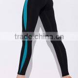 Custom Plain 88% Nylon 12% Spandex Two Tone Slim Ladies Yoga Apparel thumbnail-2