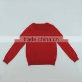 TYCH006 Kids Spring&Fall Red Colour Cotton+Nylon Long-sleeves Pullover Lovely Sweater With Bow