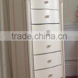 Royal European French Furniture Antique White Bedroom Sets Bed Bedside Table Wardrobe Dressing Table Bench Commode Chair thumbnail-5