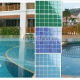 Unique design swimming pool mosaics with blue and dark green