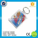 OEM Custom Photo Printed Plastic Kering Acrylic Keychain