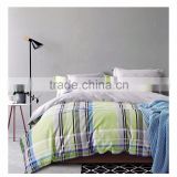 Green grid printed bedding sets quilt cover set 100% cotton