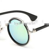 New Arrival Colorful Lens UV400 Round Frame Metal Sunglass thumbnail-5