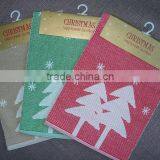 Cotton Fabric Jacquard Tapestry Christmas Tree Placemats ,ribbed Placemat thumbnail-1