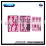 26pcs Combination Pink TooL Kit With Precison Screwdriver, Bit, Ratchet Handle, Pliers
