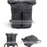 Oem Custom Design Leather Backpack Bag Outdoor Backpack Grey thumbnail-1