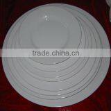 Super White Porcelain Dinner Set With Electronic Gold Decal