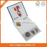 Heart Printing Slant Paper Cube, 3D Slant Note Cube