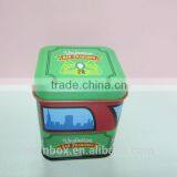 Cute Small Square Mental Tin Box for Watch