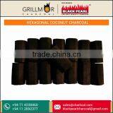 Hexagonal Coconut Charcoal With High Quality 7500 J/KG Heat Value