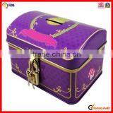 Money Saving Rectangle Lockable Tin Box