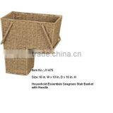 Seagrass Weaving Basket Wall Basket With Handle thumbnail-1