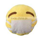 Cheap Wholesale Custom Sew Plush Whatsapp Embroidered Emoji Pillow thumbnail-5