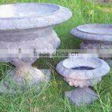 Large Classic Shell Design Planter/Pot/Urn Crafted in Natural Stone Finish - Weatherproof and Frostproof thumbnail-1