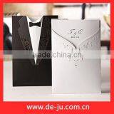Ceremony Crad Groom Bride Coat Wedding Invitation thumbnail-1