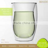 The Most Populare Gold Rim 2014 Double Wall Milk Glass Cup thumbnail-5