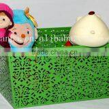 Fancy Popular Design Metal Engraving Green Storage Basket thumbnail-1