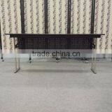 New Style Comercial Banquet Rectangular Training Tables With Folding Legs and Metal Mask thumbnail-3