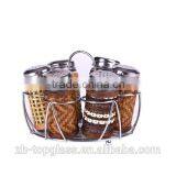 6 Pieces Round Glass Jar for Spice thumbnail-1