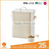 Metal Dog Dry Food and Pet Treats Storage Container Canister Tin Box With Scoop thumbnail-1