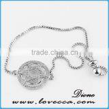 White Gold Plated Wedding Jewelry Bracelet Bridesmaid Gift Micro Pave Zircon Jewelry Bracelet thumbnail-5