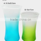home decorate colored frosted glass vase