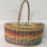 Hot Sell Cheap Hand Weave Rattan Flower Basket / Fruit Basekt Decoration / Wicker Storage Basket thumbnail-2