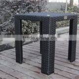 Soho Haiti Aluminum Square Rattan Table With Tempered Glass thumbnail-6