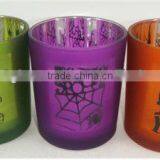 Skull/spider/owl Glass Candlesticks for Halloween thumbnail-1