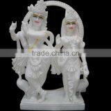 Marble Radha Krishna Statue Stone Carving thumbnail-4