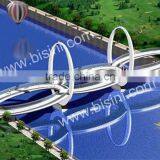 River Landscape Steel Structure Bridge, Metal Construction Decorative Bridge With CAD Design(BF08-Y10004) thumbnail-5