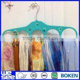 High Quality Eco-friendly 5-hole Ring Rope Slots Holder Hook Scarf Wraps Shawl Storage Hanger thumbnail-1