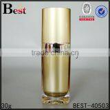 Cosmetic Triangle Shape Gold 15ml Acrylic Lotion Bottle thumbnail-3