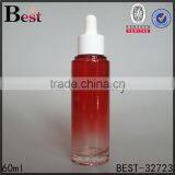 China Cosmetic Packaging Porpular Gradual Red Essential Oil Lotion 60ml Glass Cosmetic Serum Dropper Bottle Wholesale thumbnail-4