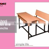 Good Quality Classroom Chair Metal Frame Wooden Double Student Desk And Bench