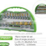 Wood Working Craft 18pcs Carbide Router Bit thumbnail-1