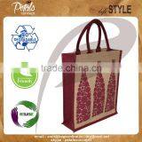 PP Laminated Three Bottle Jute Wine Bag thumbnail-1