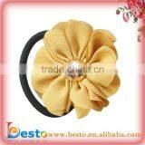 Good Price Fashion Handmade Elastic Hair Tie Material With Fabric Flower thumbnail-1